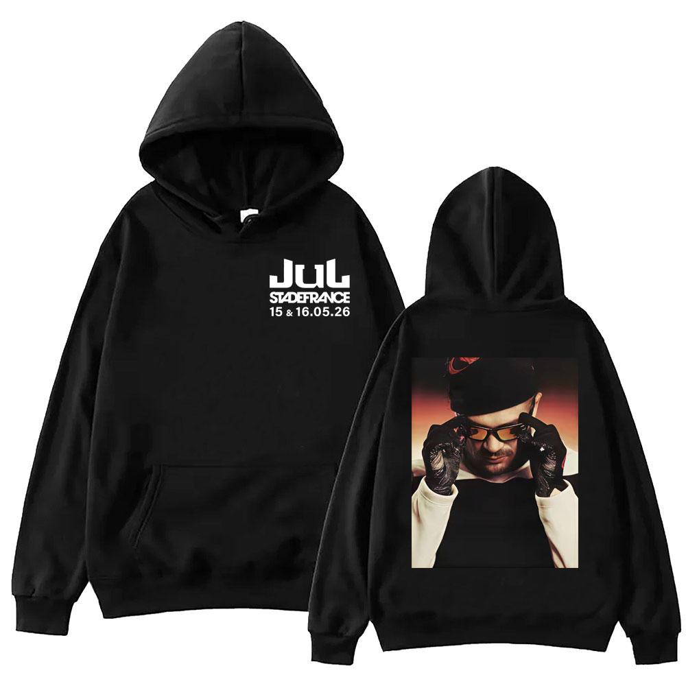 Rapper JUL Graphic Hoodies Men Women Fashion Hip Hop Hooded Sweatshirts Autumn Winter Casual Loose Fleece Pullovers Streetwear