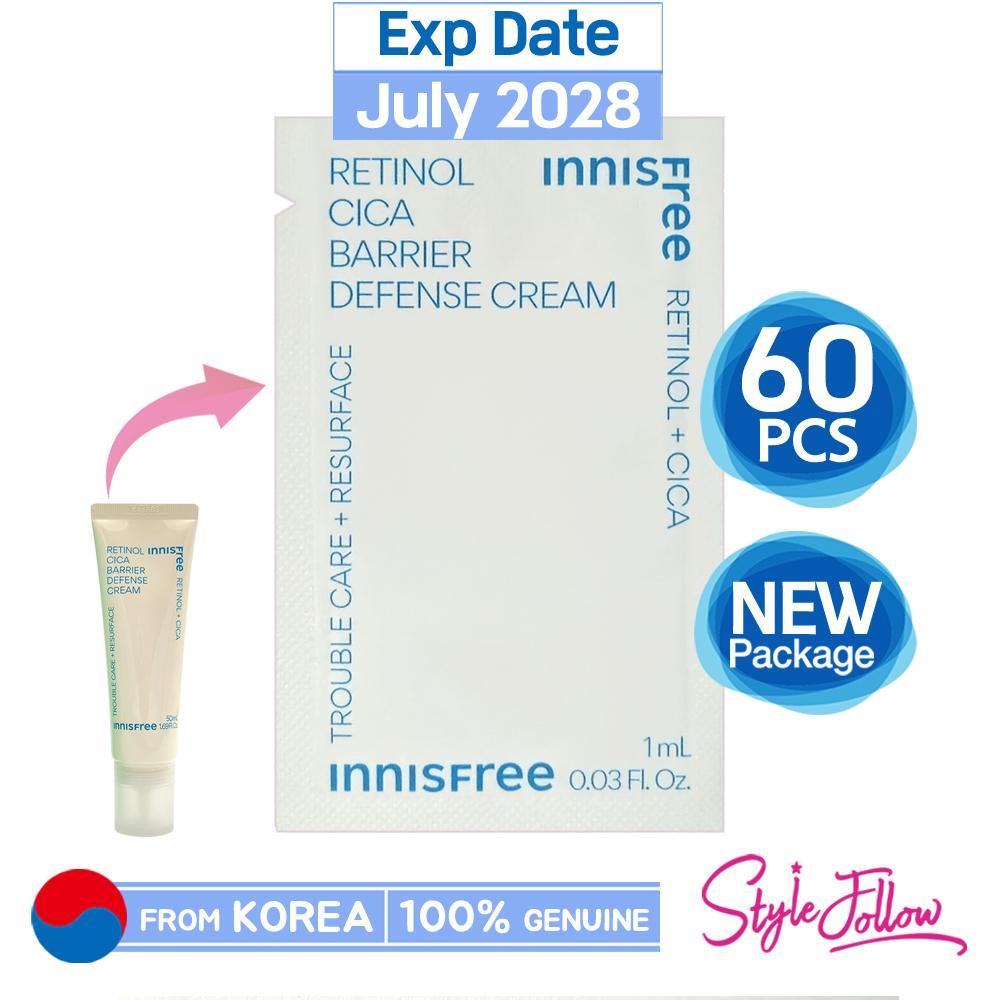 

60pcs/60ml_[INNISFREE] Retinol Cica Barrier Defense Cream 1 мл (Зразок саше) 1ml X 60pcs (60ml)