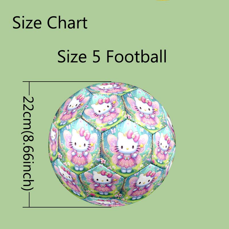 1pc Hello Kitty Size 5 Soccer Ball, Standard Sport Football Firm Stitching for Training And Match, Gentle on the Feet, Durable and Unique