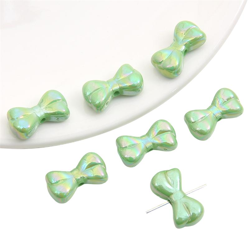 500Pcs Acrylic Beads Bow Charms Beads For DIY Bracelet Necklace Jewelry Making
