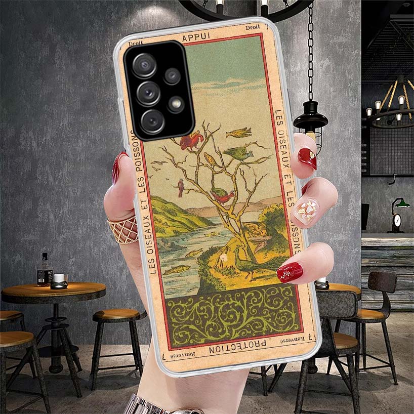 Tarot Cards Reading Art Soft Phone Case For Samsung Galaxy A12 A22 A32 A52 A72 A02S A51 A50S A71 A70 A31 A20S Note 20 Ultra S10