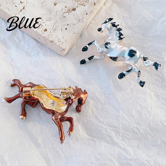 Lightweight Horse Pin Oil Dripping Running Brooch Sweater Cardigan Coat