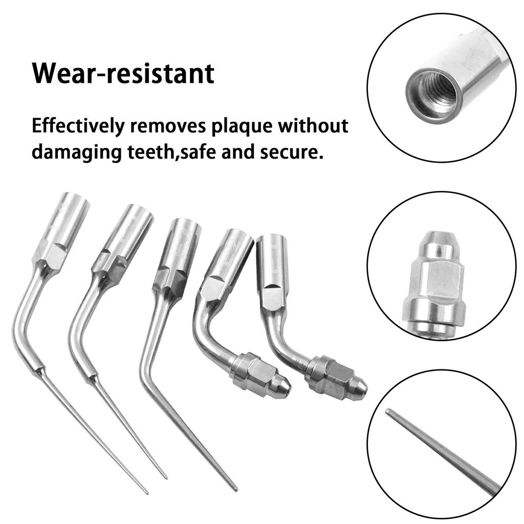 5Pcs Dental Ultrasonic Scaler Tips Fit Ems Woodpecker Dte Satelec G1-G6 E1-E5 P1 P3 P4 Gd1-Gd6 Pd1 Pd3 Pd4 Ed1 Ed2
