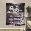 Anime Tapestry Ninja Wall Hanging Cool Wall Art Anime Eyes Decor Japanese Anime Art Gift for Anime Fans Aesthetic Decor