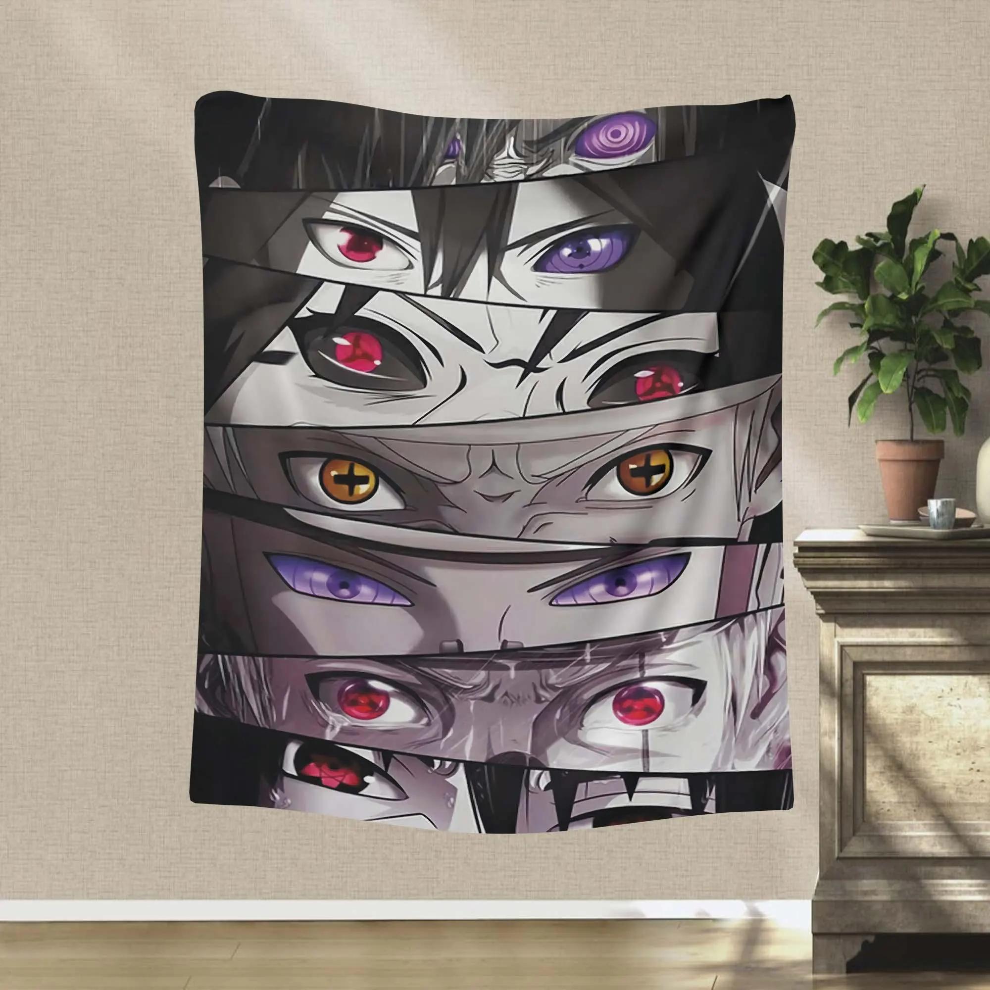 

Anime Tapestry Ninja Wall Hanging Cool Wall Art Anime Eyes Decor Japanese Anime Art Gift for Anime Fans Aesthetic Decor 74x94cm(29x37in)