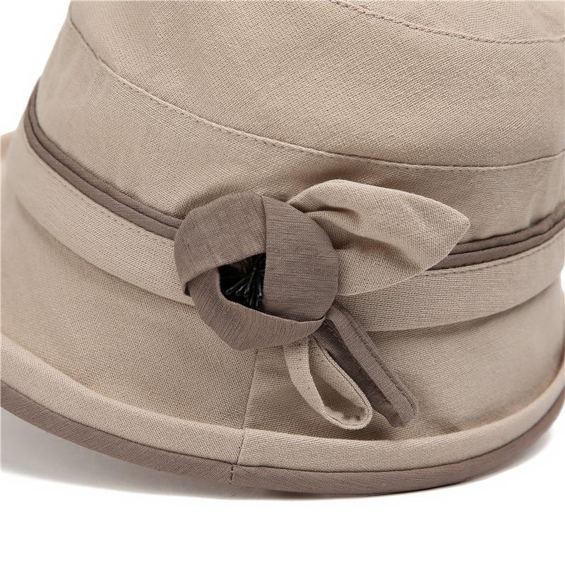 Spring and summer ladies season ramie bucket hat flower crimped basin hat foldable sun visor