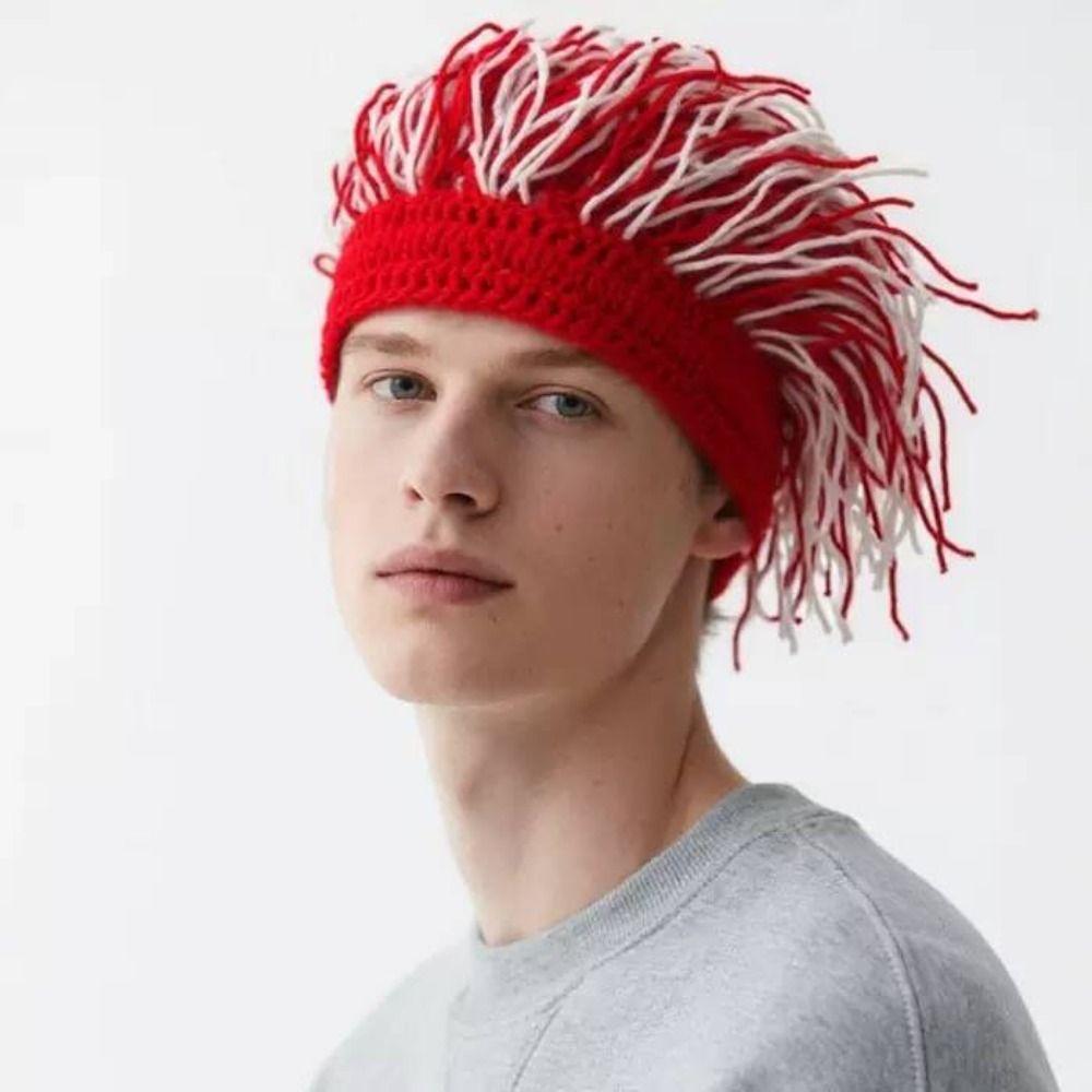 Thick Dreadlocks Wig Warm Braid Hat Creative Pullover Cap  Women