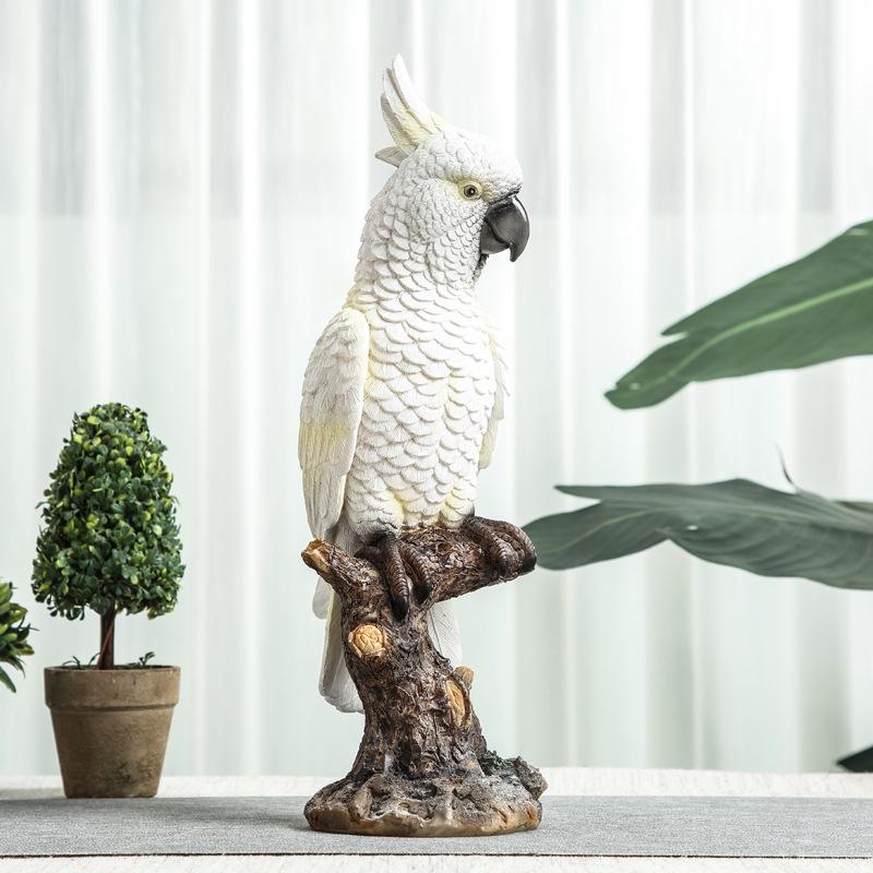 Nordic Resin Parrot Ornaments: Creative Bird Models for Garden, Living Room, Bookcase, or Desktop Decor