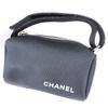 CHANEL Pouch vintage logo gray Nylon Women Used