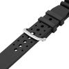 CREPHA 22mm Diver-Type Polyurethane Watch Strap - Black