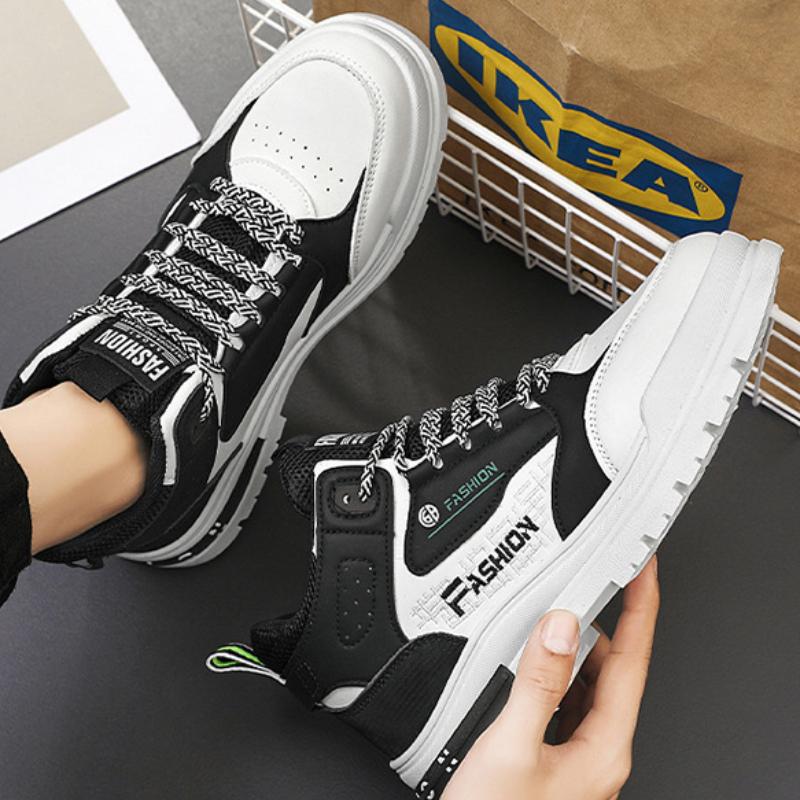 Fashion Men's Sneakers Breathable Casual Exercise Shoes for Men Outdoor Platform Hiking Leather Loafers Tennis Ankle Boots Flat Trainers