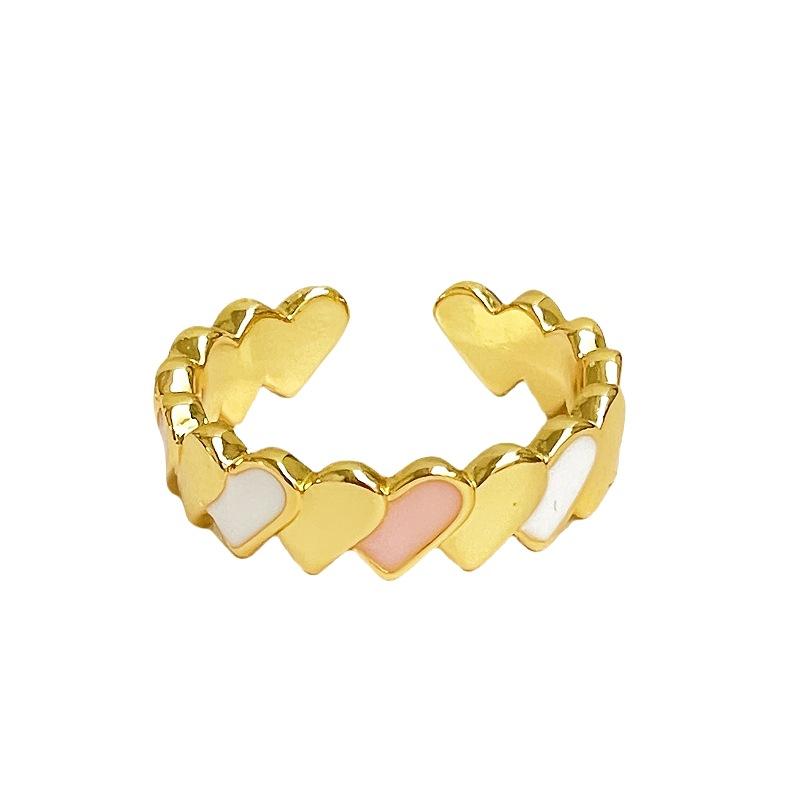 Xiaoxiangfeng Color High-End Sense Fashion Niche Temperament Open Ring Dopamine Dripping Index Finger Ring