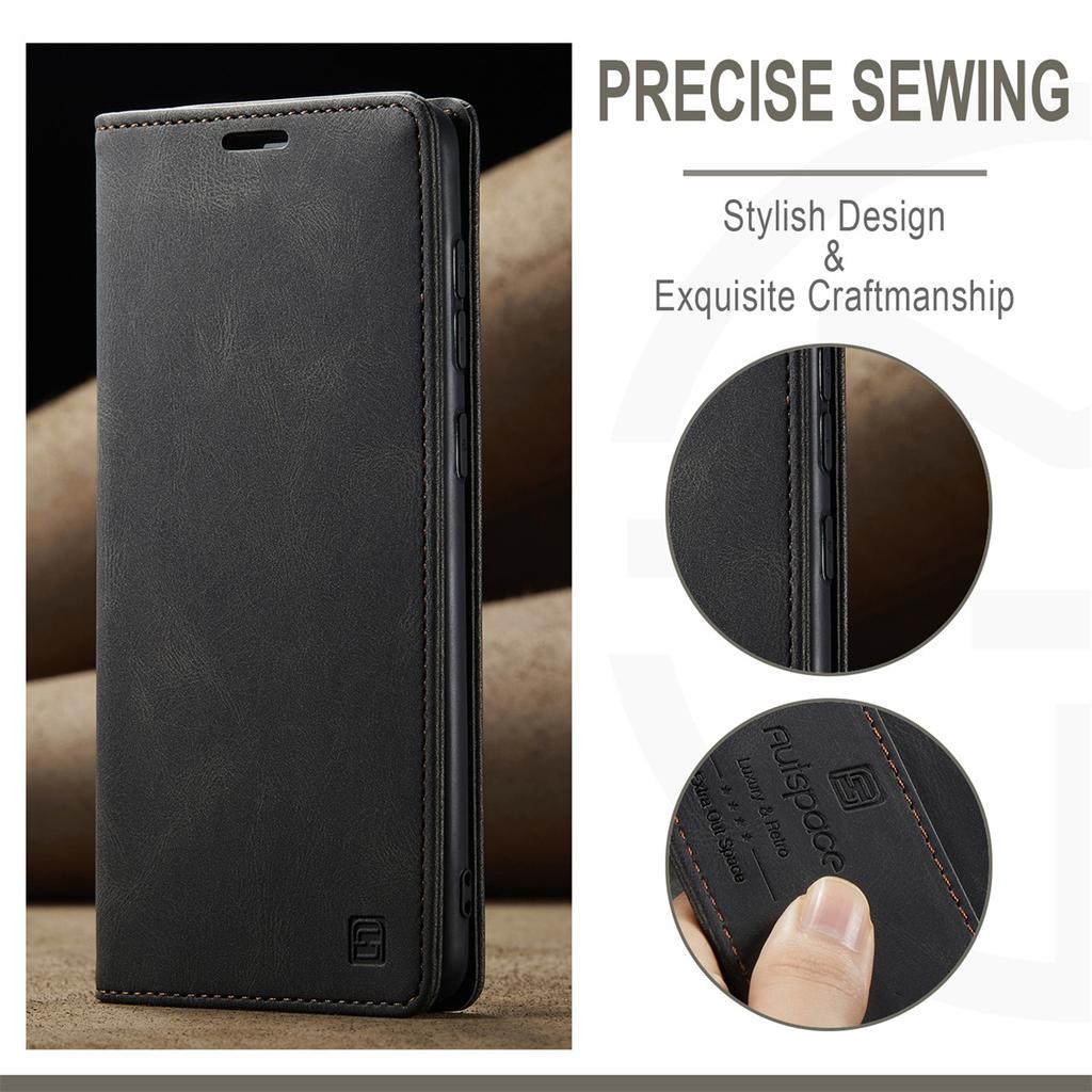 Premium Vintage Leather Wallet Case for Samsung Galaxy S24 FE - Flip Cover with Card Slots, Shockproof Retro Style (4 Colors)