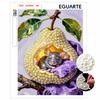 DIY Frameless Pearl Painting Kit Cute Mouse Pear 3D Shiny Bead Art Canvas Relaxing Creative Craft Home Wall Decor Gift