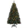 VidaXL Sapin de Noël artificiel 150 LED 150 cm, arbre de Noël, sapin de Noël réaliste, ornement de Noël, faux sapin de Noël, 3315754