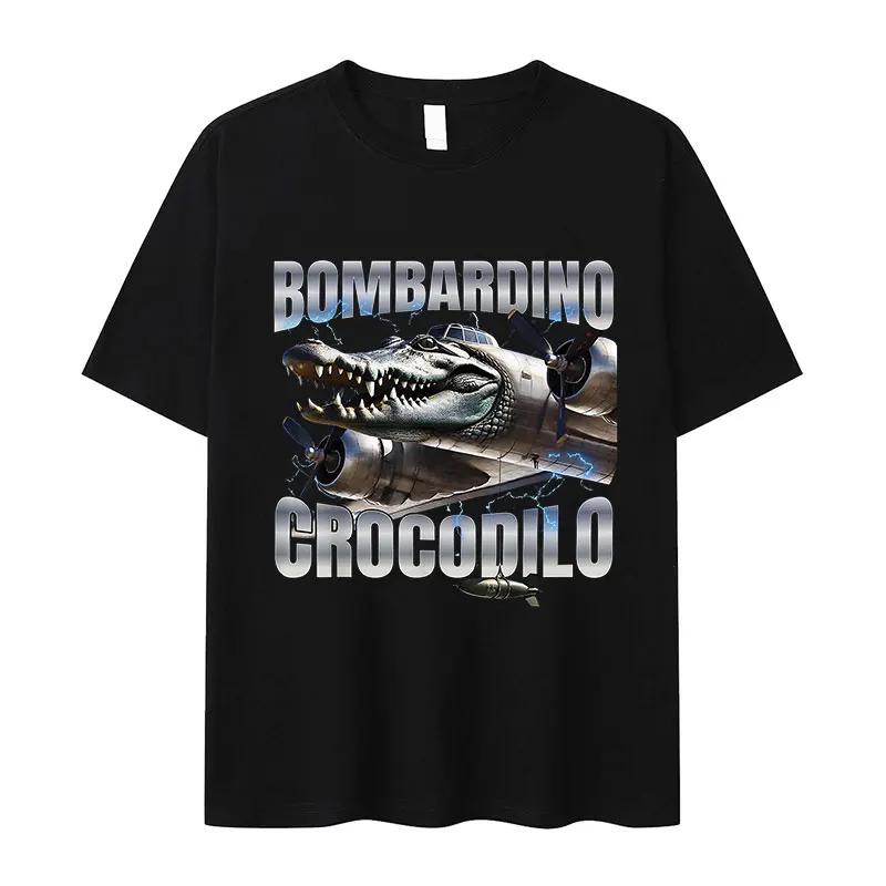 Italian T-shirt Brainrot Interesting Cappuccino Assassin Meme Men Kawaii Women Short-sleeved men summer 100% cotton T-shirt