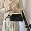 Sequin Evening Bag For Women With Chain Strap And Lock Closure For Party And Night Out