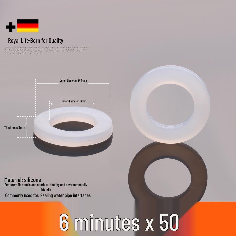 1-Inch Silicone Rubber Gasket Ring for Water Heaters and Pipes - 4-Minute Seal Flat Gasket