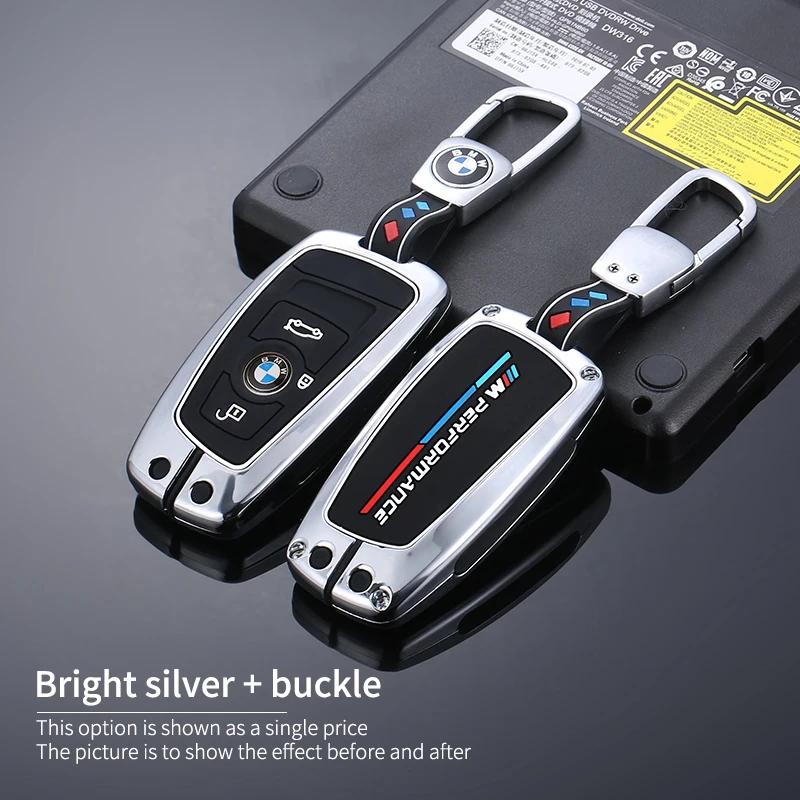 

Car Sticker Hot 2025 Metal Car Key Case Cover for BMW 520 F10 F30 F18 118i 320i 1 3 5 7 Series X3 F25 X4 M3 M5 Keychain Bag Shel