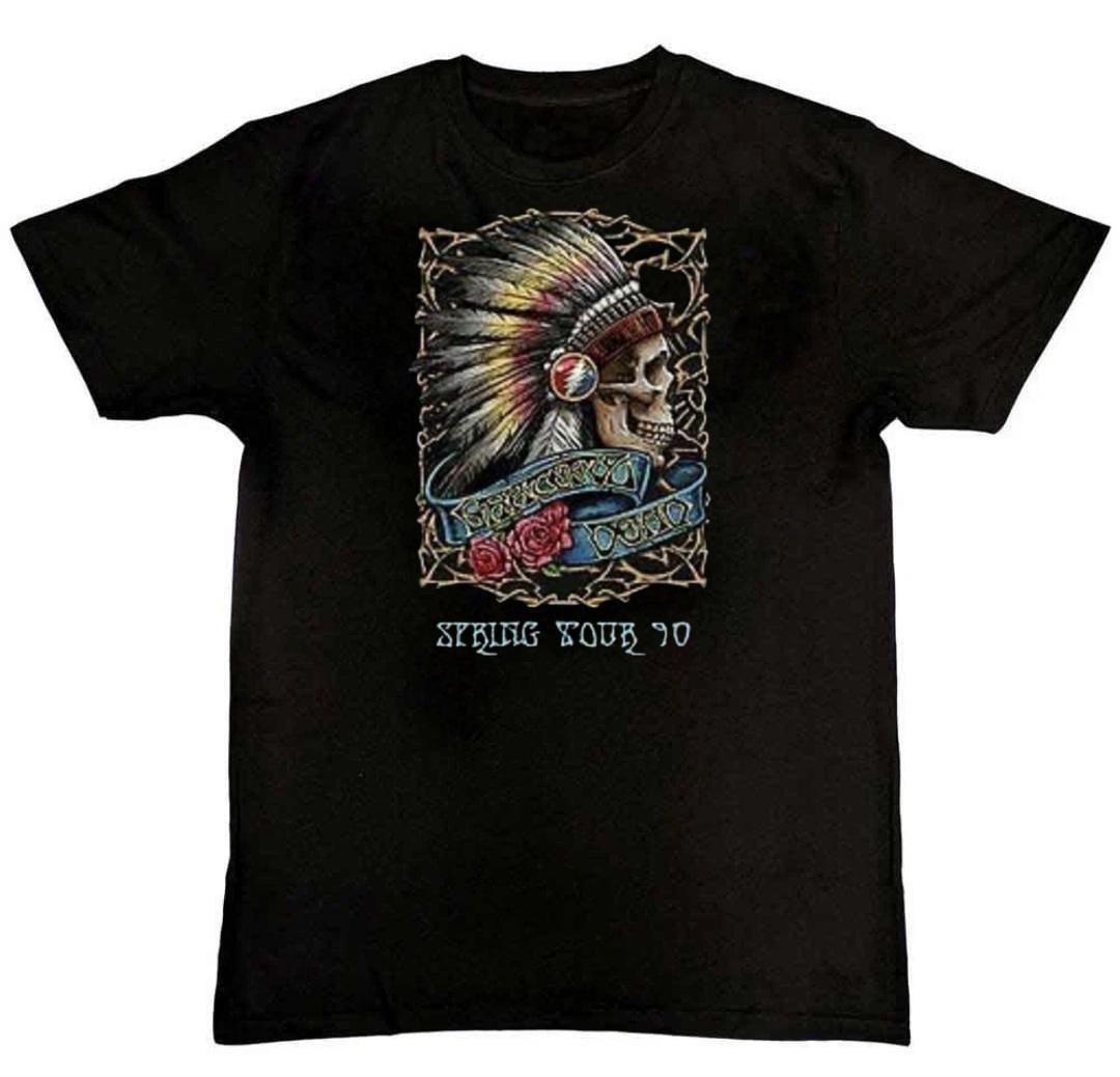 Grateful Dead Spring Tour 1990 Classic Rock Band Mens T-Shirt S