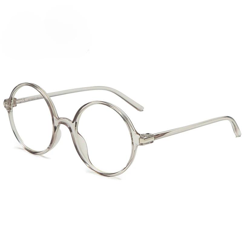 Retro Round Anti Blue Light Glasses, Flat Lenses, Transparent Lenses, Fashionable Glasses, Eye Protection Glasses Frame