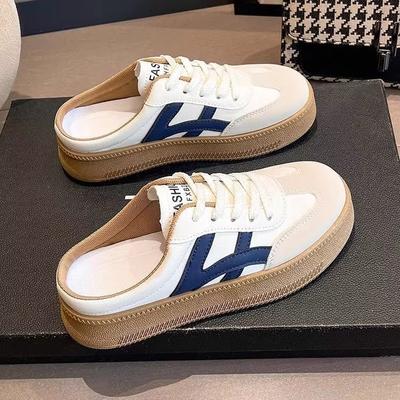 Thick-soled German Training Shoes Women's Summer 2025 New Soft-soled Comfortable Versatile Casual Board Shoes Lazy Office Bag Head Half Slippers