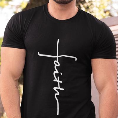26 Glaube T-Shirt Jesus Christlich Vertikales Kreuz Christentum Glaube Religion Cro Unisex T-Shirt