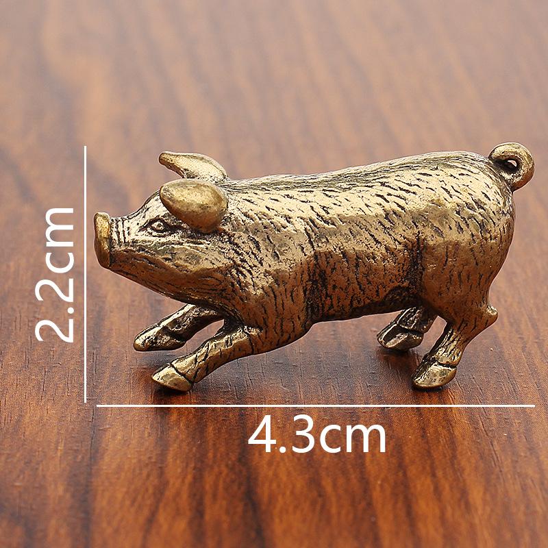 Brass Twelve Zodiac Ornaments Full Set of Pure Copper Zodiac Rat Cow Tiger Rabbit Dragon Snake Horse Sheep Monkey Chicken Dog Pig Crafts