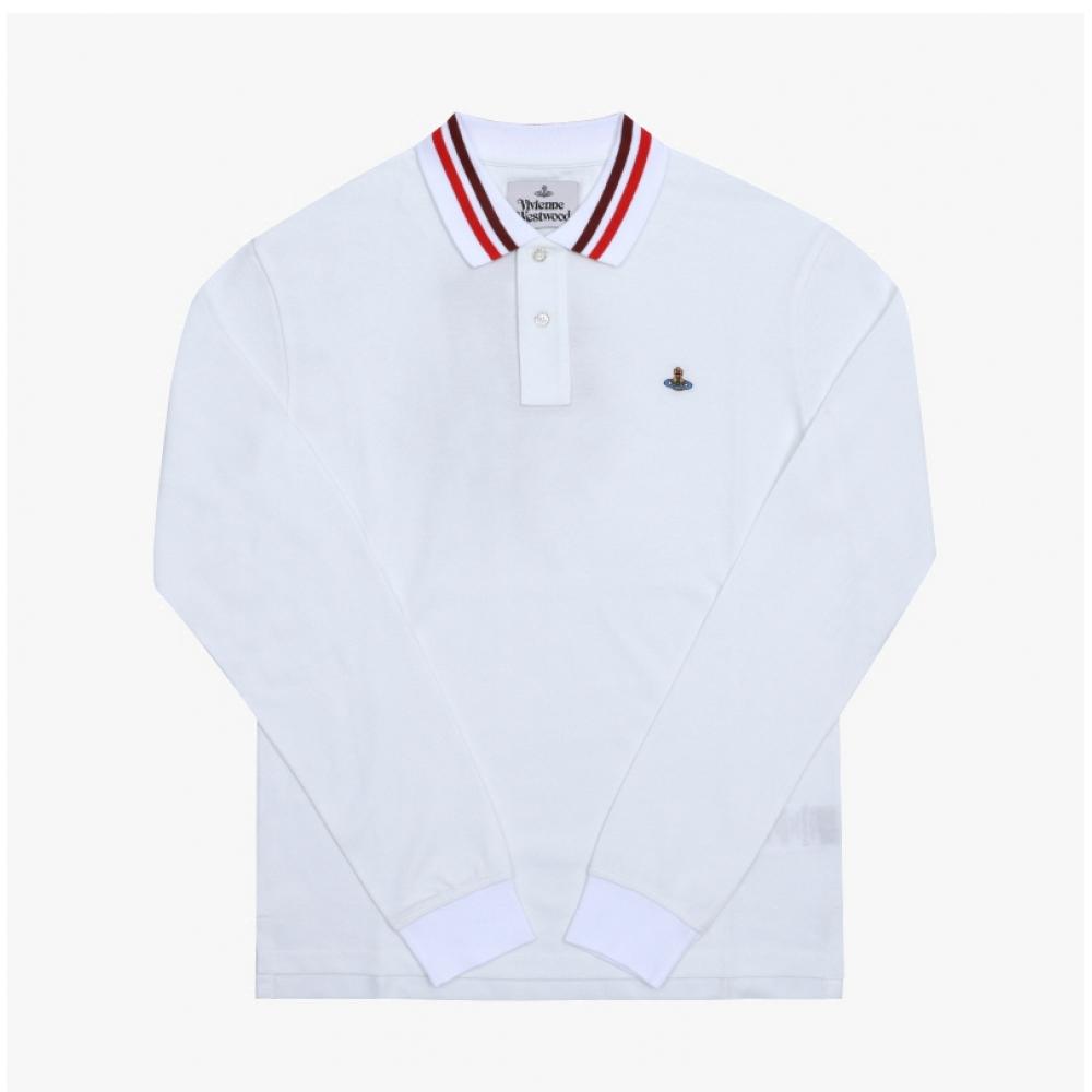 Vivienne WesTwood Orb Logo Classic Polo Men Long Sleeve T shirT 2h01000h J0009 A401