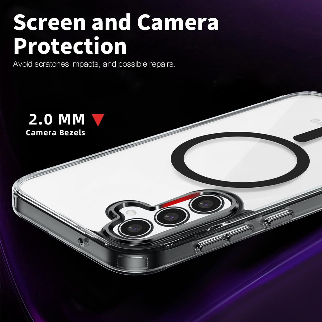 Luxury Desert Gold Clear Case for Samsung S22 S23 S24 S25 Plus Ultra A15 A16 A35 A55 Acrylic Transparent TPU Phone Cover