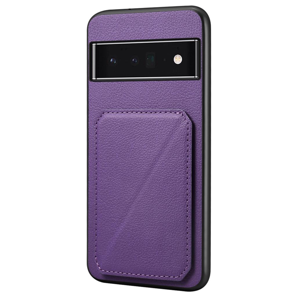 For Google Pixel 6 Pro 5G Case Card Holder Kickstand Feature PU Leather Back Cover