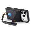 For iPhone 17 Pro Max Case with Card Holder Kickstand Leather Phone Back Cover