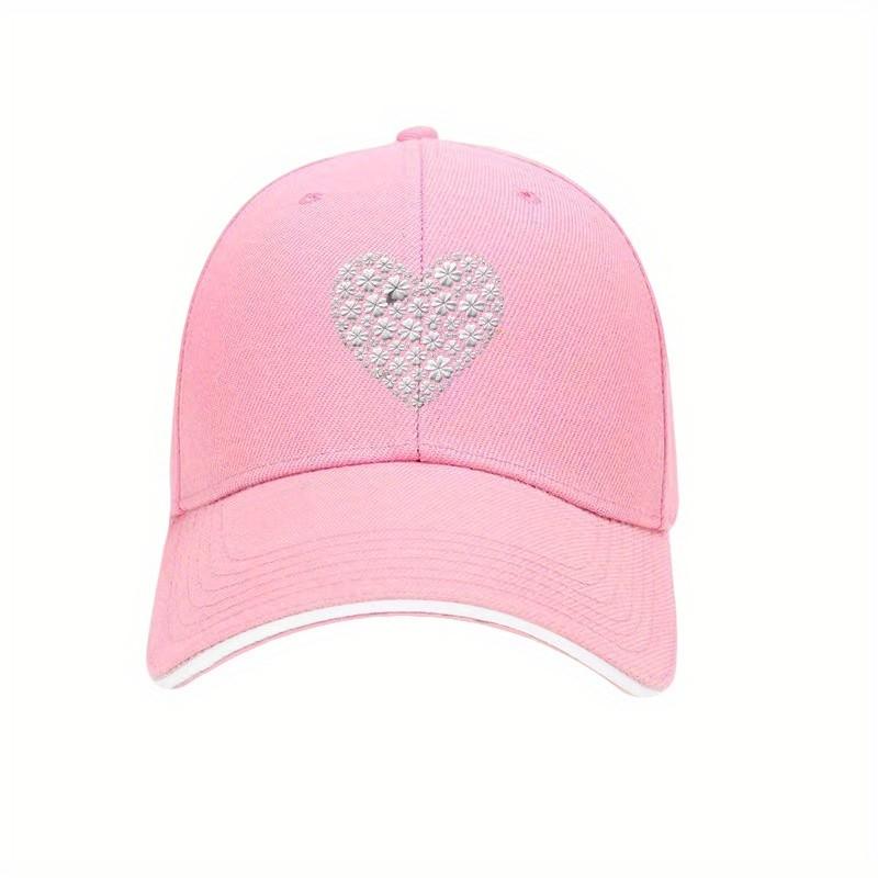 

Clover Heart Baseball Cap Polyester Casual Adjustable Sun Protection Unisex Adult Baseball Hat Adjustable розовый