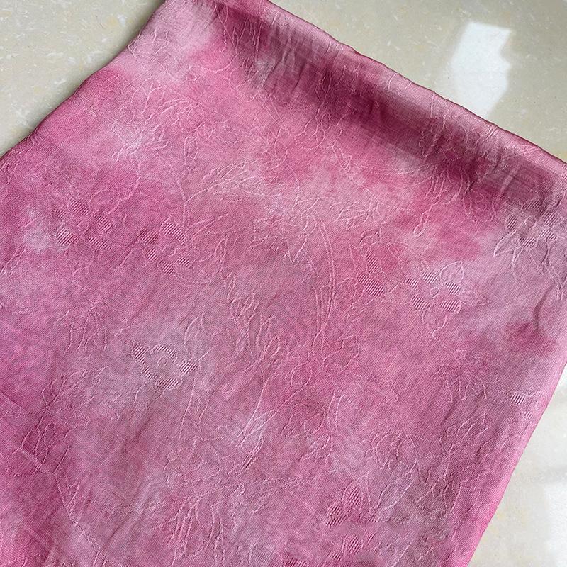 1M Chinese Style Dyeing Jacquard Digital Print Fabric For Sewing Hanfu Dress Cheongsam Qipao Handmade Clothes