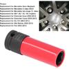 AMAKO 17Mmx6 Flower Design Lug Nut Remover Tool Red & Black Car Wheel Lug Nut Socket for, S Class W221, Cl, Aveo, Cruze, 1.6L 1.8L 16V Engines