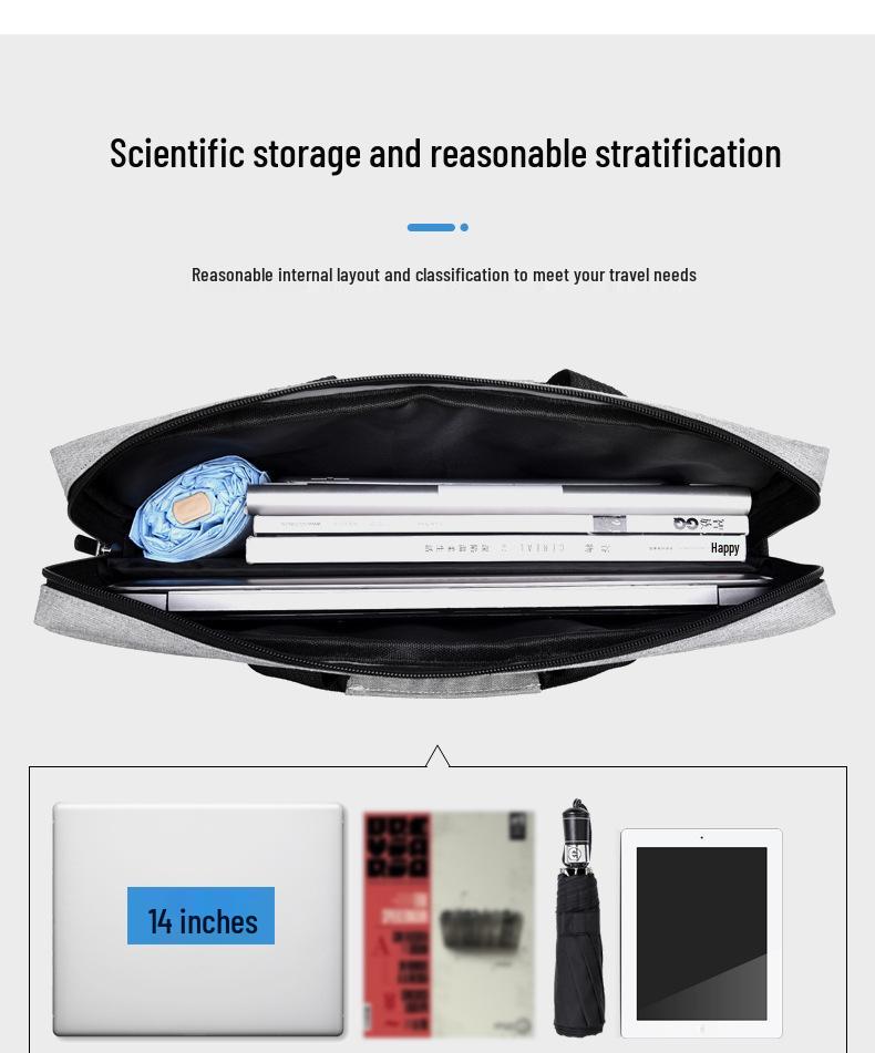 15-16 Inch Tablet & Laptop Shoulder Bag with Custom Logo - Computer Handbag Briefcase for Business