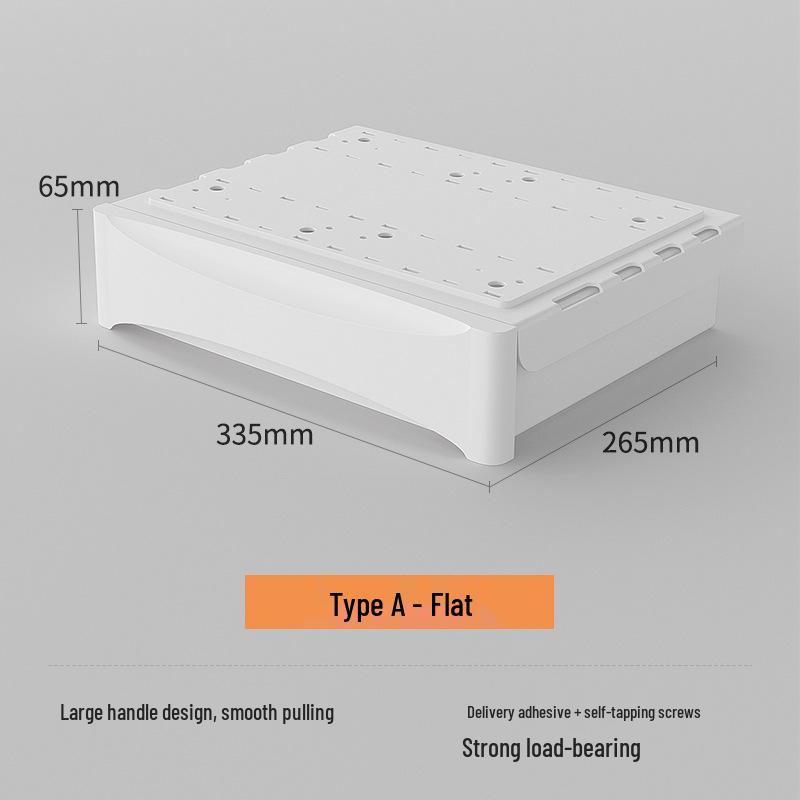 Large Under-Desk Invisible Storage Drawer Organizer for Office Desktops