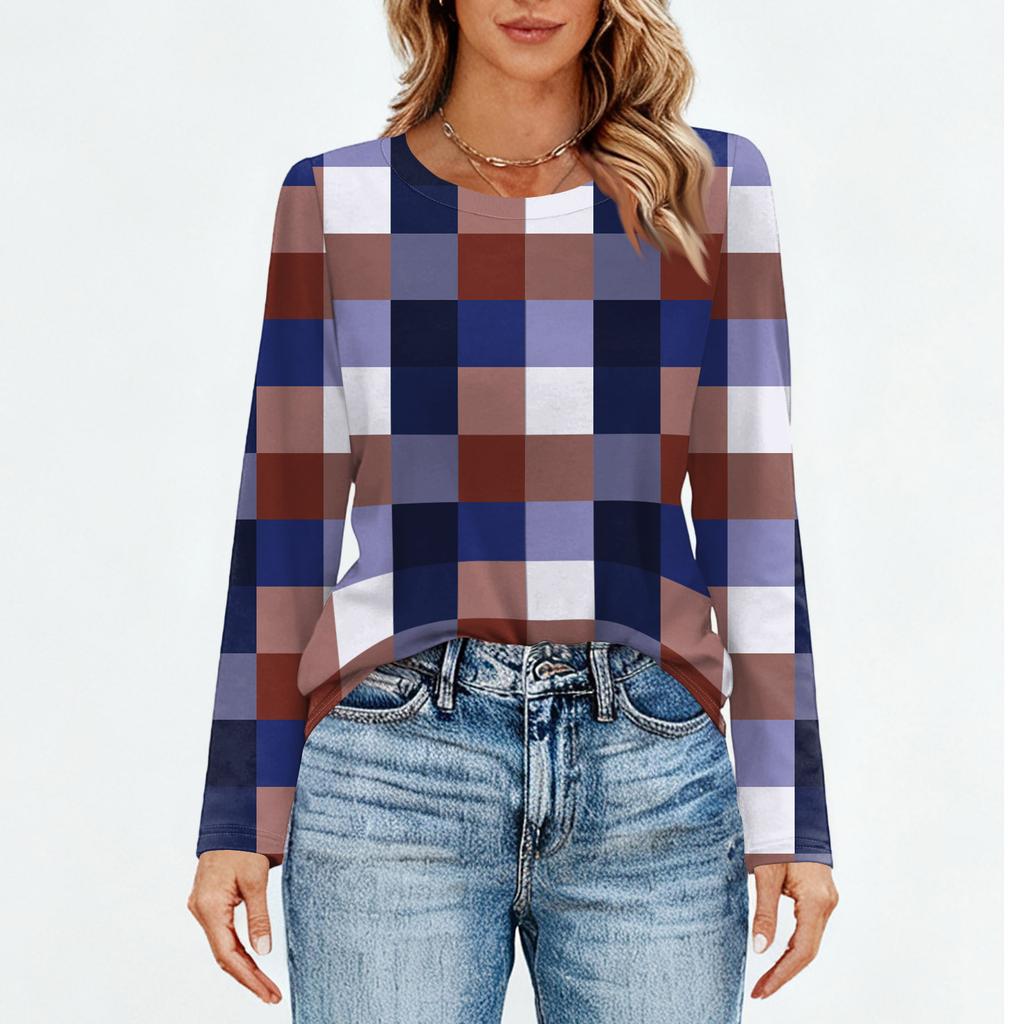 Košile s dlouhým rukávem pro ženy Roztomilý potisk Grafika Trička Halenky Běžné Velikosti Zásadní topy Pulovr