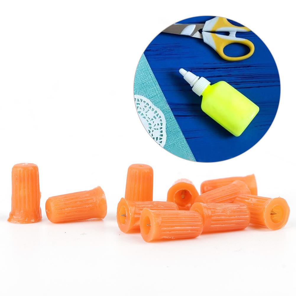 10 stücke Wimpern Kleber Flasche Stecker Blockieren Nadel für Wimpern Extensions Werkzeuge