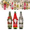 Creative Knitted Christmas Wine Bottle Cover Featuring Adorable Rudolph Design For Festive Table Decor
