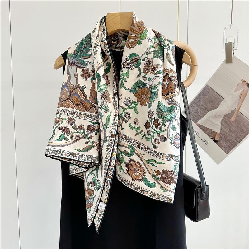 110*110cm oboustranný hedvábný šátek Dámský velkorysý šátek Mulberry Hedvábný šátek