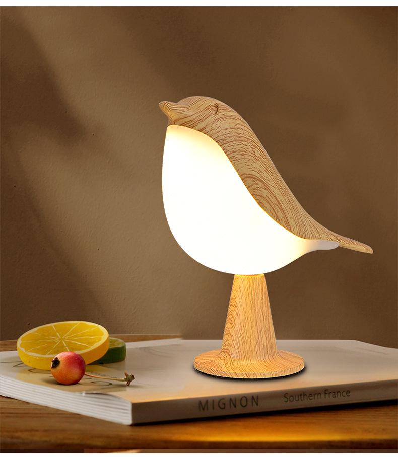 Creative Magpie Aroma LED Bird Night Light: Touch-Activated Bedside & Car Decor Lamp