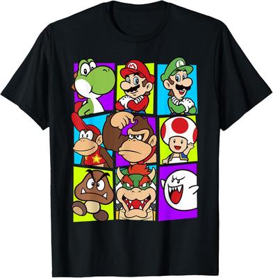 Super Mario Yoshi Luigi Bowser  Gang Box-Up Graphic T-Shirt T-Shirt