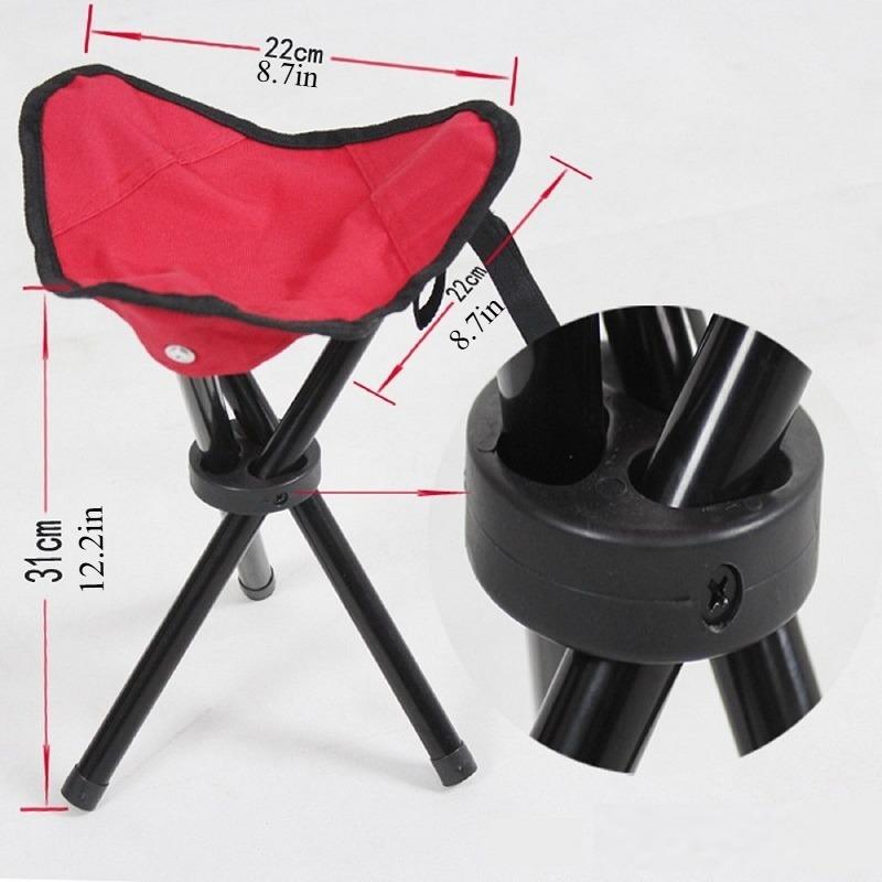 Camping Convenient Folding Triangular Folding Stool, Camping Chair, Three-legged Folding Camping Chair, Tripod Stool
