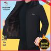 Veste d'hiver pour homme en coton duvet doublée polaire - Épaisse, Style pour personnes d'âge moyen