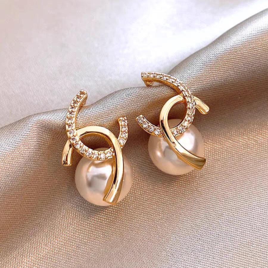 2025 Нишевые Роскошные Серьги-гвоздики с кисточками из французского жемчуга для женщин