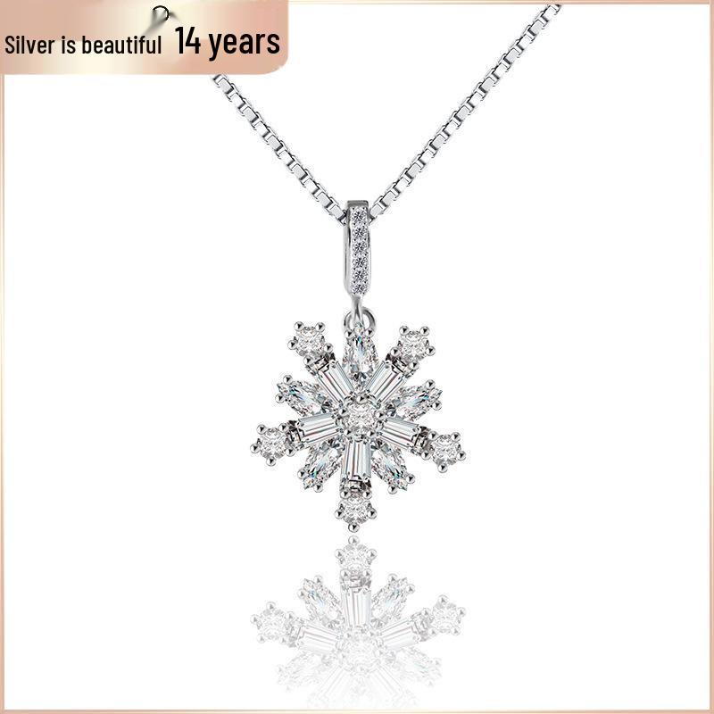 

Підвіска Сніжинка зі Срібла 925 проби Кольє на ключицю - Різдвяний Ювелірний Подарунок 925 Silver