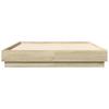 LED Bed Frame in Sonoma Oak 120 x 190 cm