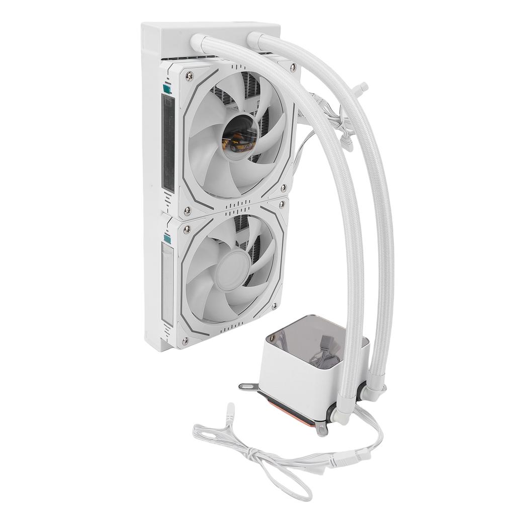 ARGB Liquid CPU Cooler Fit for AM4 AM5 Socket Close   AIO CPU Liquid Cooler 240mm   2.2 Inch LCD Screen