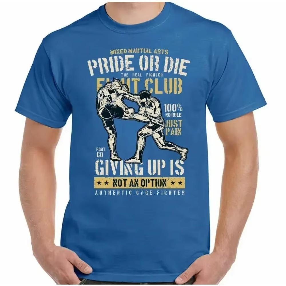 Pride or Die Pánské vtipné tričko Tréninkový top Box Muay Thai UFC Judo